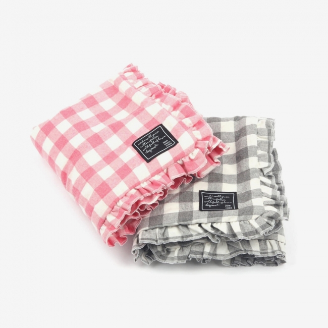 Cheez Check Blanket (Pink/Grey)